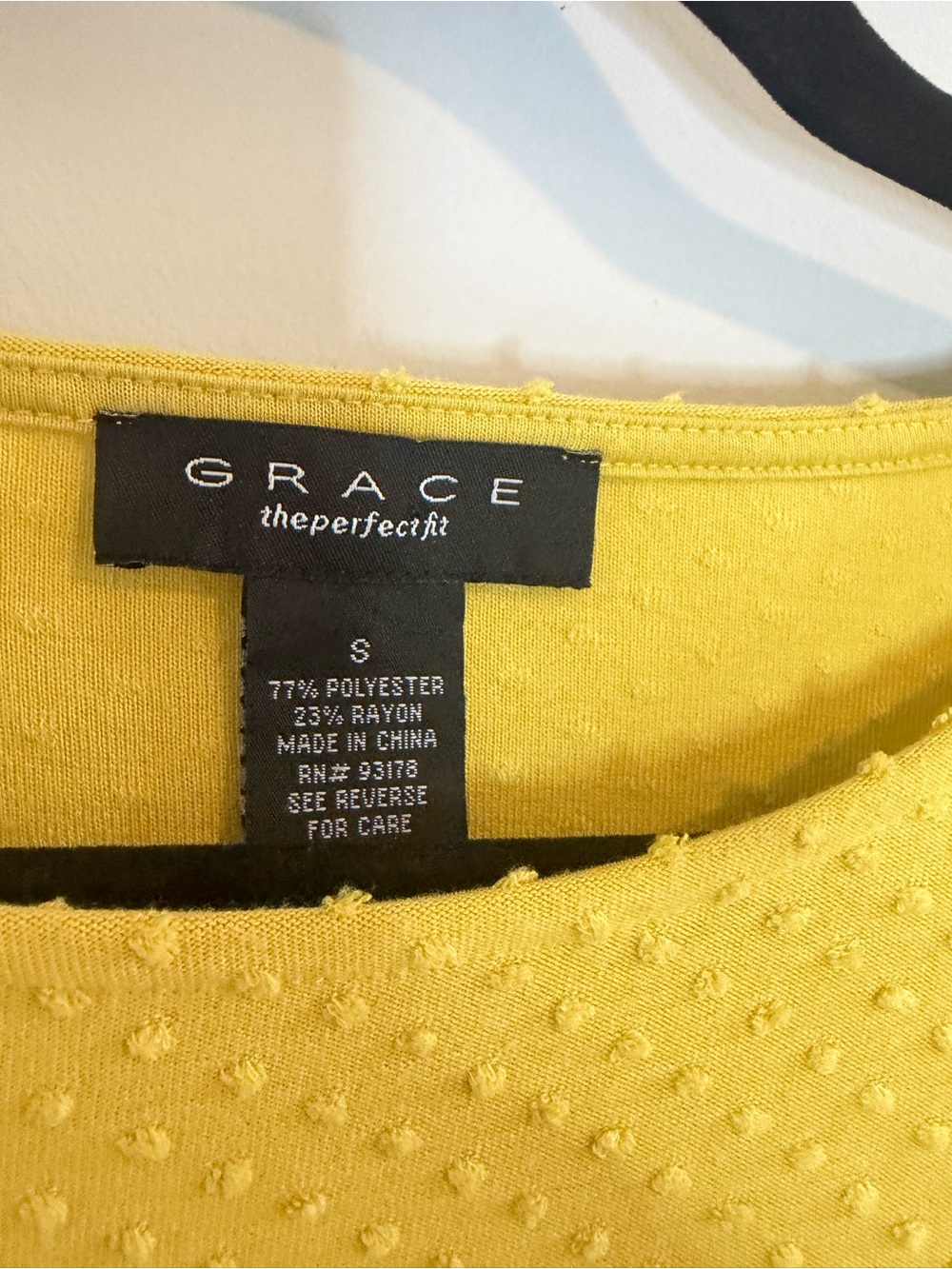 Grace Yellow Dot-Textured Puff Sleeve with ruffles blouse workwear - Picture 4 of 6